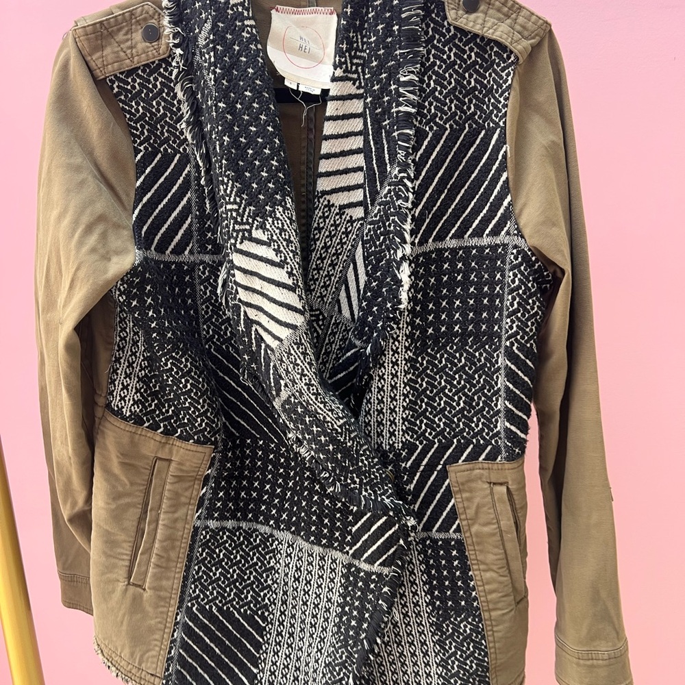 Anthro Patchwork Utility Jacket - image 3